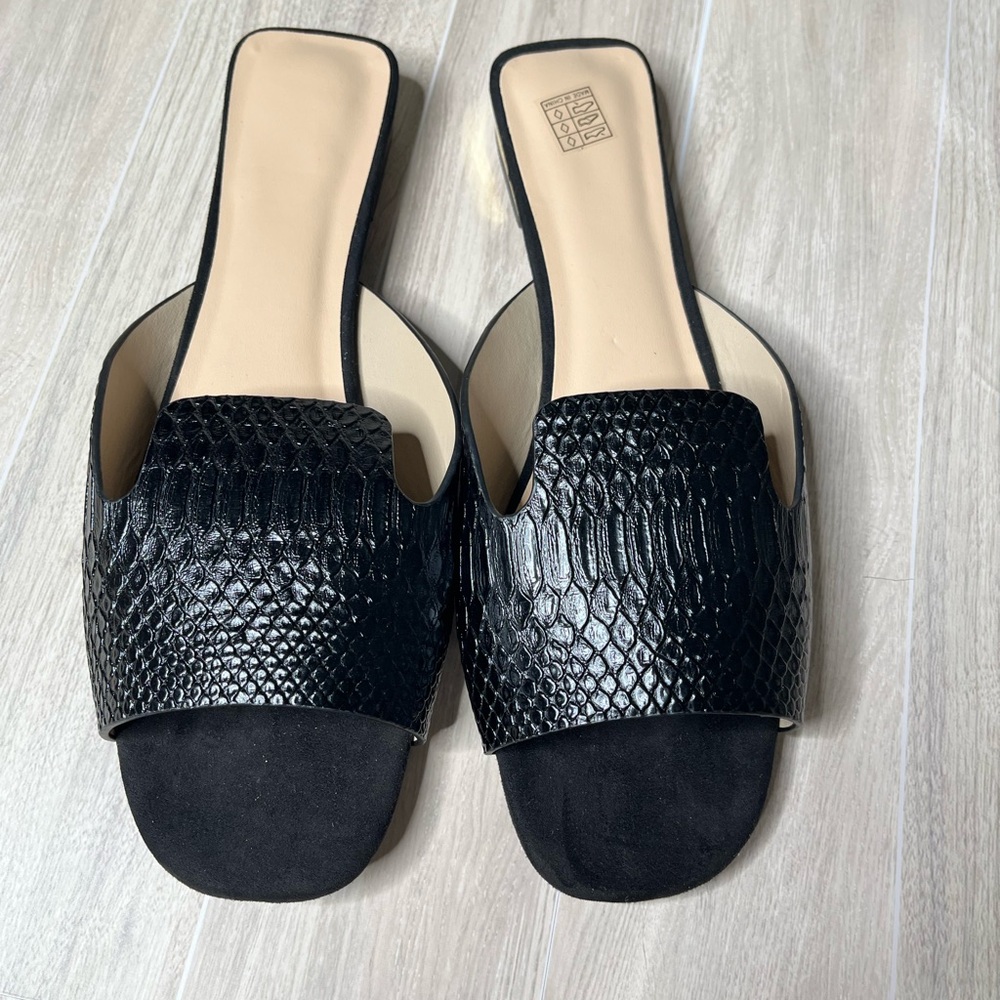 Shein Black Slide Sandals - Size 42 (US Women’s 11)